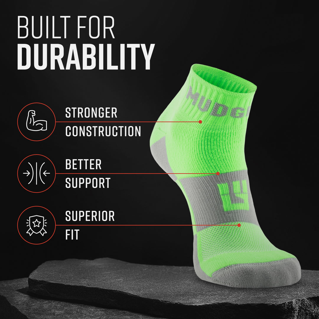 Munsell - Everyday Solid Green Yellow Cotton Crew Socks