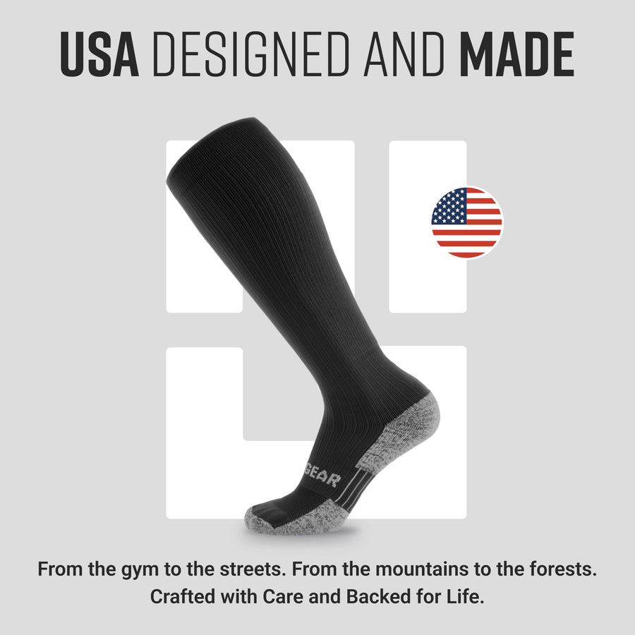 Tall Compression Socks Tactical Line (All Black) – MudGear