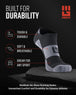 No-Show Running Socks - Black/Gray (2 Pair Pack)