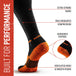Tall Compression Socks (Black/Orange)