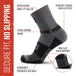 5" Crew Height Trail Running Sock (Gray/Black)