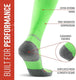 Tall Compression Socks (Neon Green)