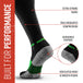 Tall Compression Socks (Black/Green)