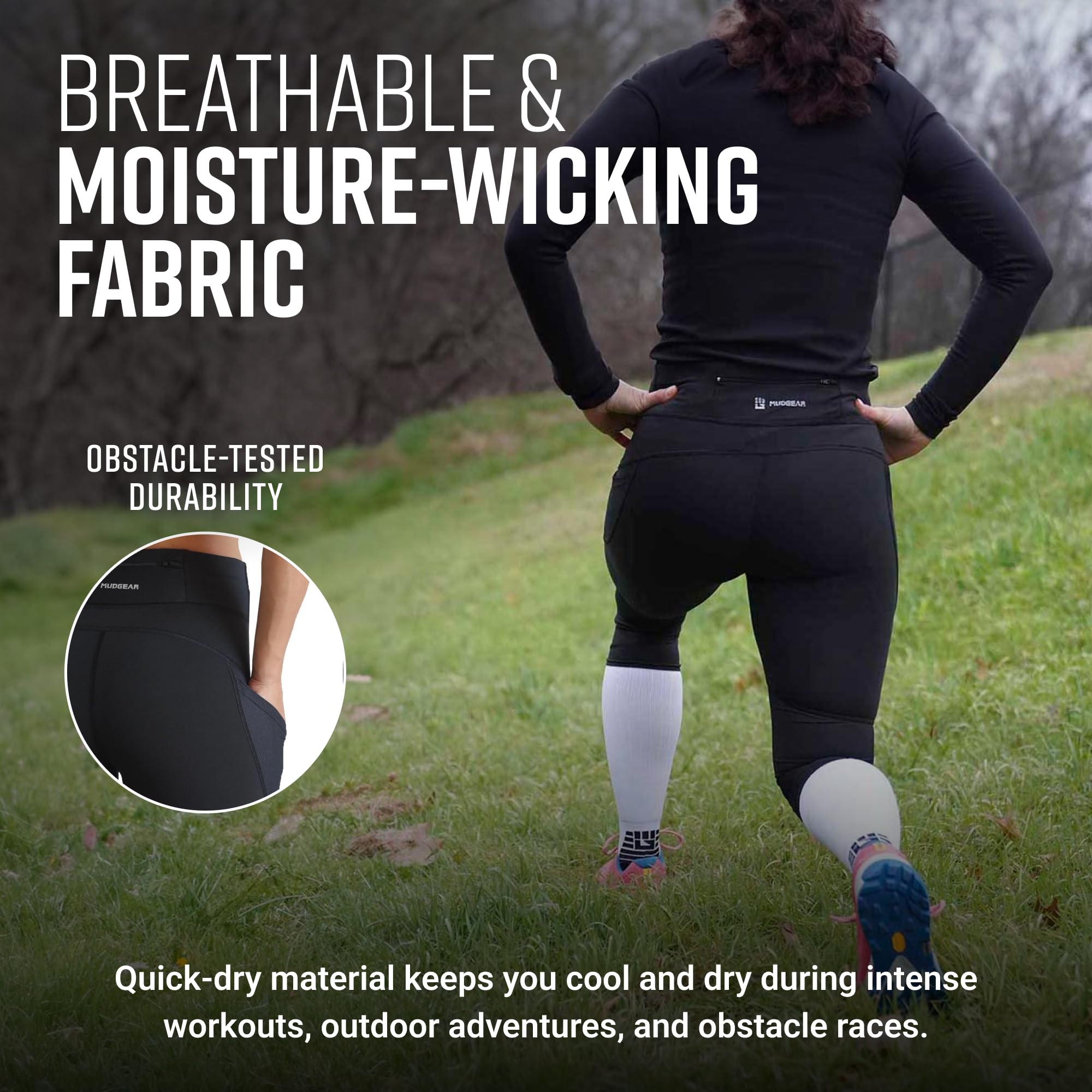Women's Flex-Fit Compression Capri Leggings – MudGear