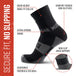 5" Crew Height Trail Running Sock (Black/Gray)