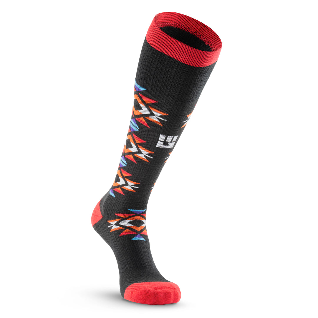 MudGear Mesa Horizon Tall Compression Socks - Black/Red (1 Pair)