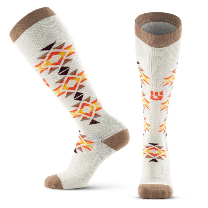 MudGear Mesa Horizon Tall Compression Socks - Tan/Brown (1 Pair)