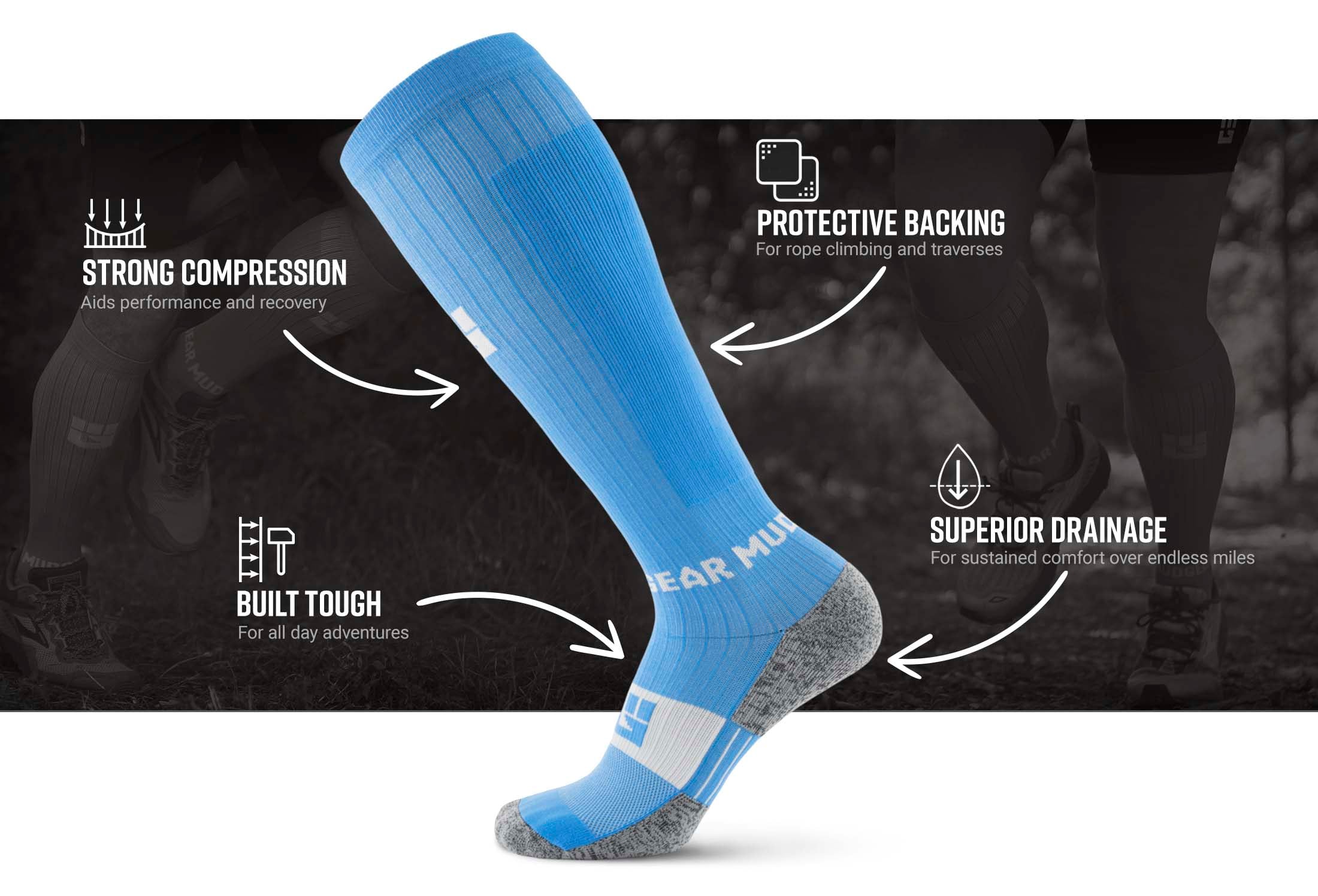 mudgear athletic compression socks