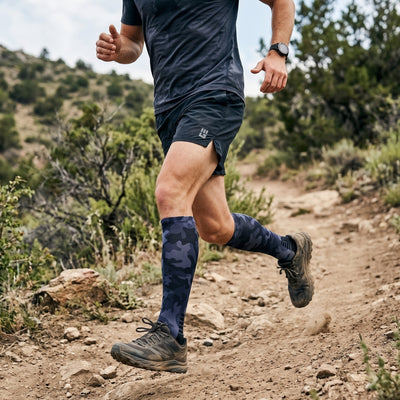Customer photo of MudGear Custom Black/Gray Camo Tall Compression Socks (1 pair)