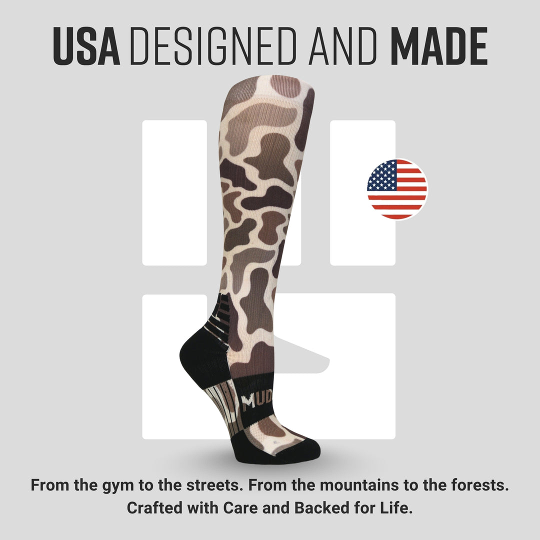 MudGear Custom Duck Camo Tall Compression Socks (1 pair)