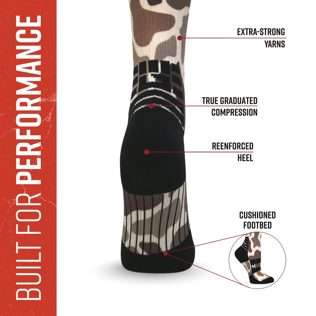 MudGear Custom Duck Camo Tall Compression Socks (1 pair)