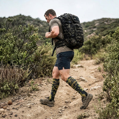 Customer photo of MudGear Custom Green Camo Tall Compression Socks (1 pair)