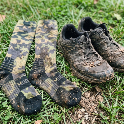 Customer photo of MudGear Custom Green Camo Tall Compression Socks (1 pair)