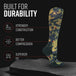 MudGear Custom Green Camo Tall Compression Socks (1 pair)
