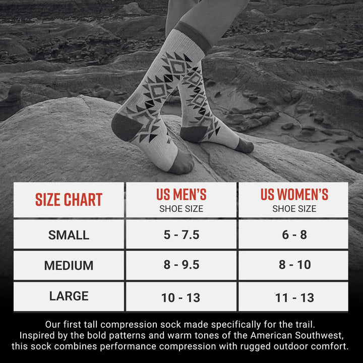 MudGear Mesa Horizon Tall Compression Socks - Gray/Blue (1 Pair)