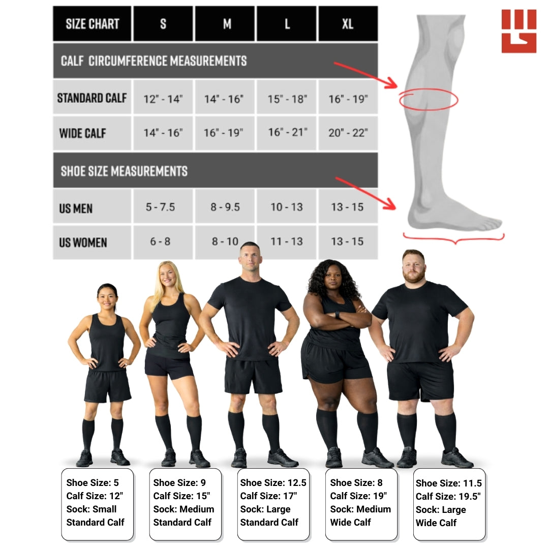 Compression Socks for Recovery - Black/Orange