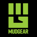 MudGear lime green fist logo on black background