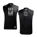 Black MudGear sleeveless performance jerseys, front and back view, with logo graphics