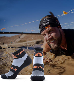 MudGear Paquete de calcetines de trail running de longitud múltiple, 1 par  de calcetines de compresión altos de alta calidad + 2 pares de calcetines