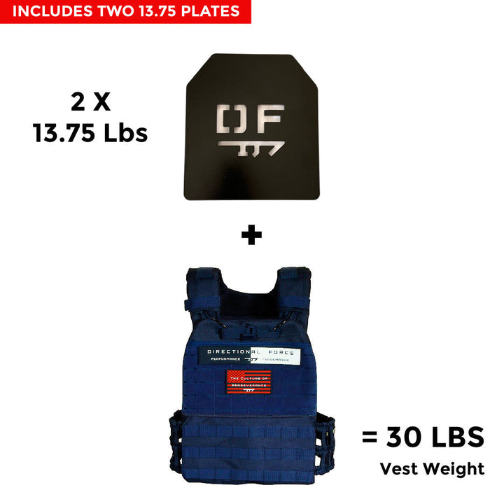 Weight Vest Plate - 30 LB Vest Pair