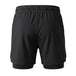 MudGear Men's 2-in-1 Training Shorts - Black