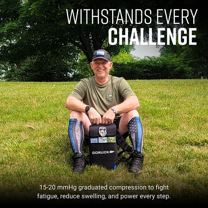 MudGear Custom First Responder Blue Line Compression Sock (1 pair)