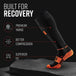 Compression Socks for Recovery - Black/Orange