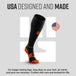 Compression Socks for Recovery - Black/Orange