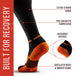 Compression Socks for Recovery - Black/Orange