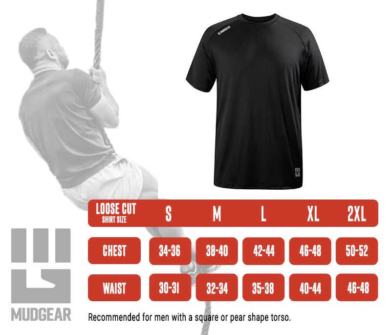 Men's Loose Fit Performance Shirt VX - Short Sleeve (Black) – MudGear