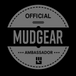 Official MudGear Ambassador badge with circular dashed border design
