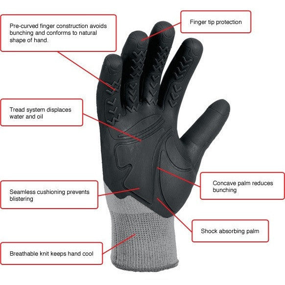  Mad Grip F100 Pro Palm Knuckler Gloves,Black/Black,Large/X-Large  : Tools & Home Improvement