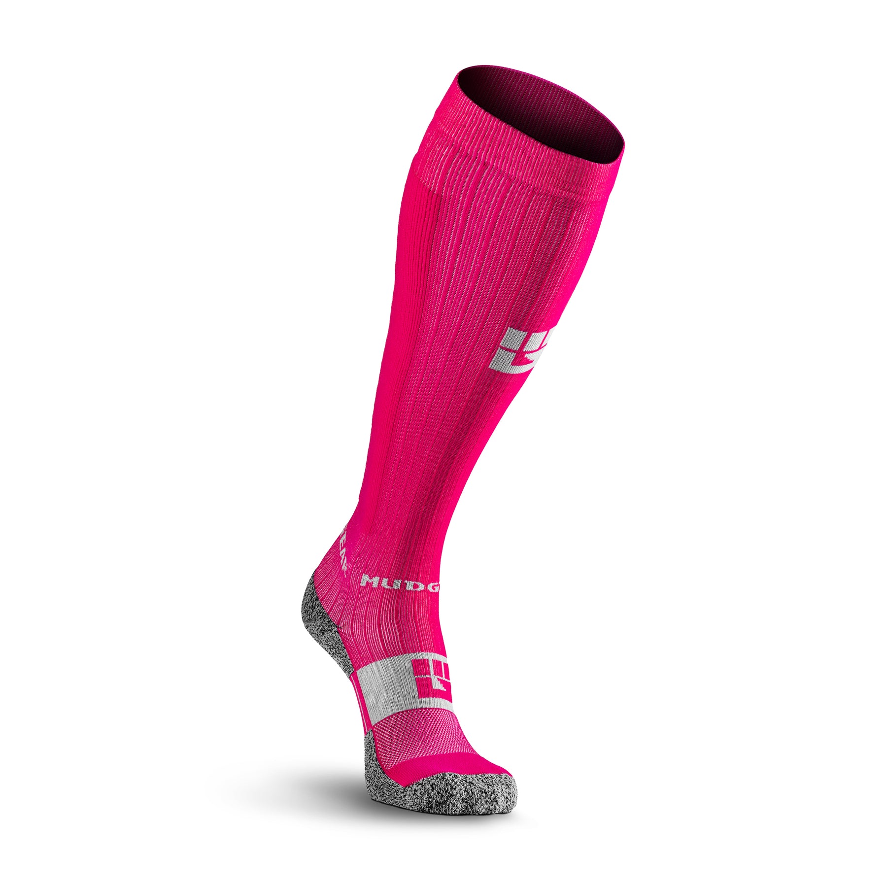 Tall Compression Socks (Pink/Gray) – MudGear