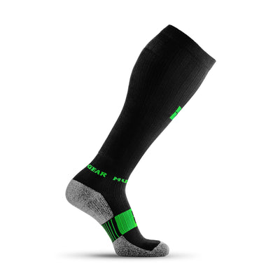 Tall Compression Socks for Men and Women (Black/Green)