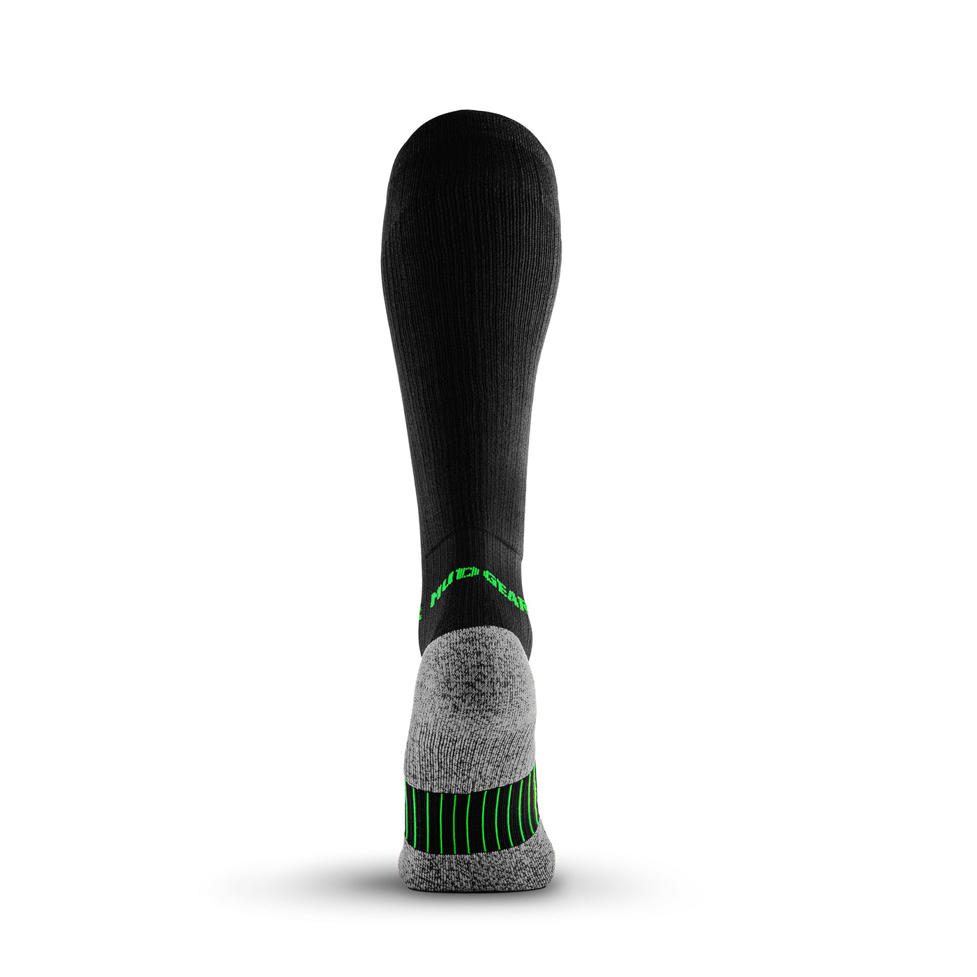 Tall Compression Socks for Obstacle Course Racing (Black/Green)