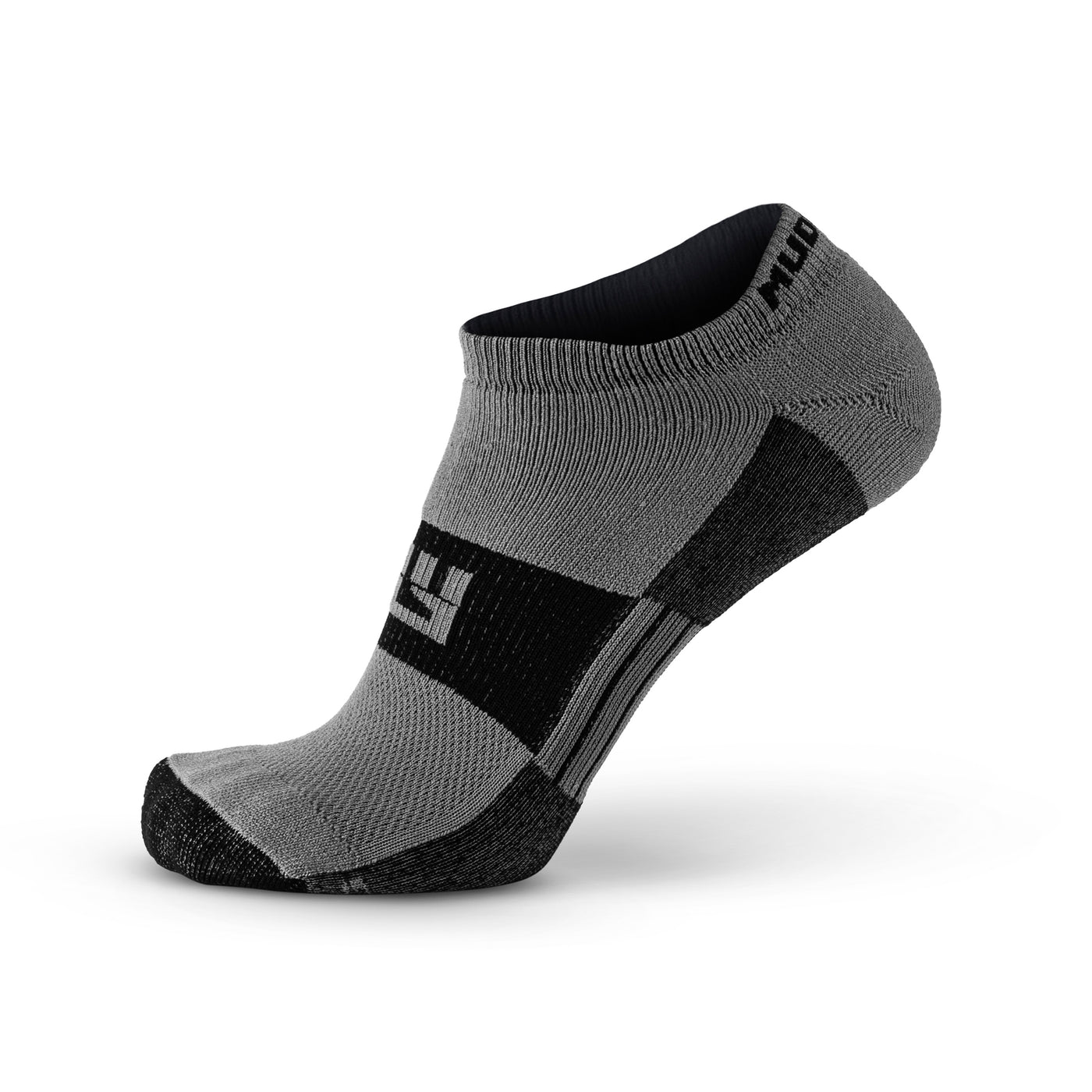 No-Show Running Socks - Gray/Black (2 Pair Pack)