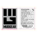 MudGear temporary tattoo sheet with smiley face design and application instructions