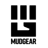 MudGear logo black temporary tattoo with boot and text design
