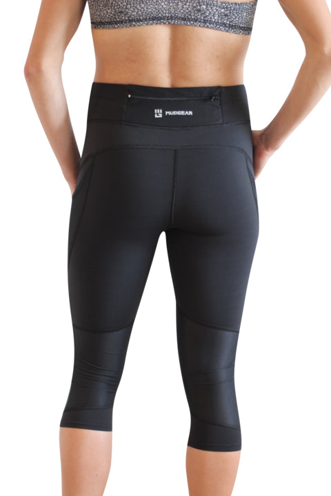 ELBOWGREASE Enduro Flex Women's Capri Soft Mid-Calf Length Sports Legging  Black at  Women's Clothing store