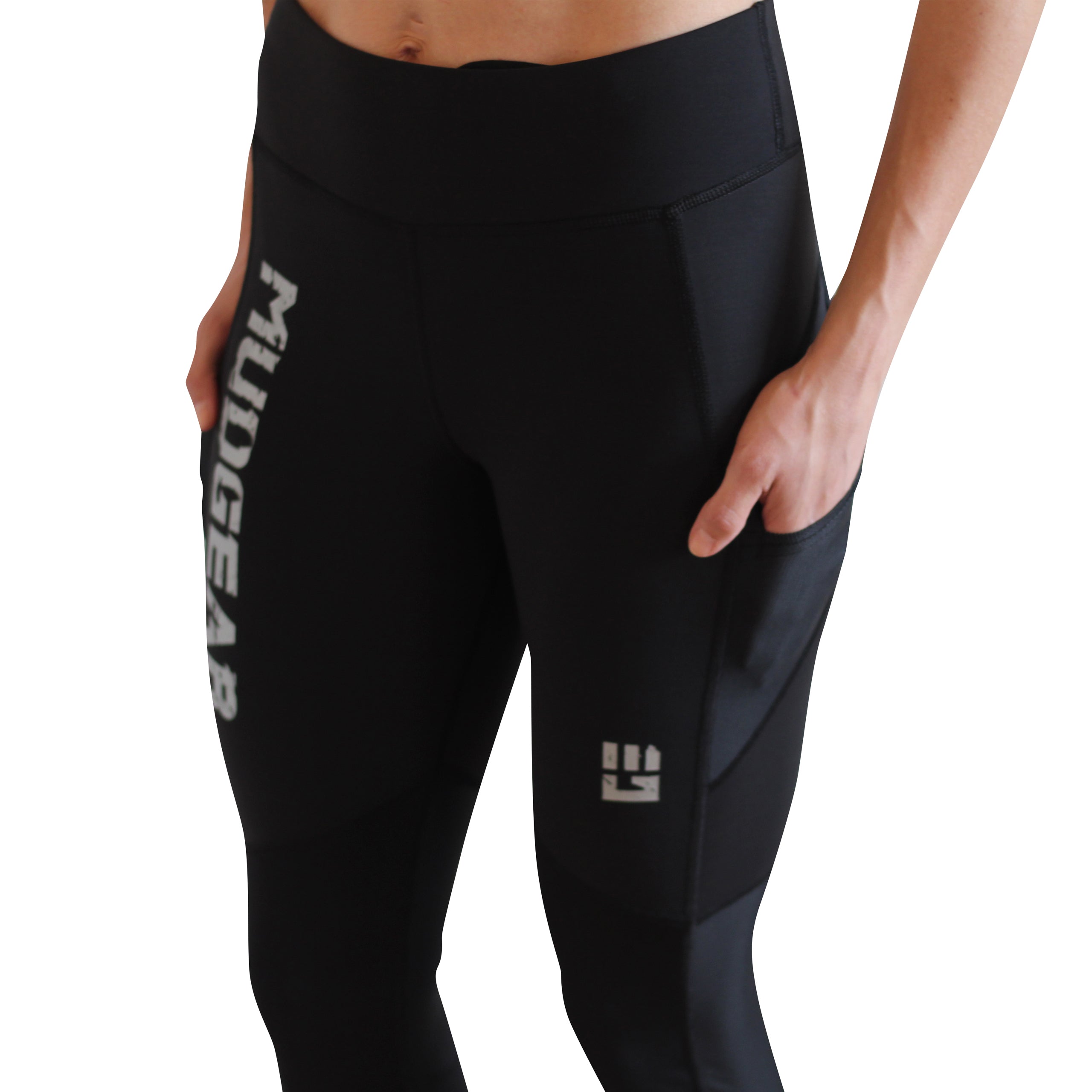 Mudgear - Women's Flex-fit Compression Capri Leggings (Race logo)